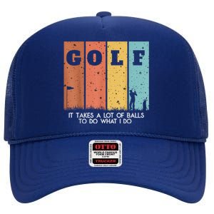 Golf Ball Hammock High Crown Mesh Back Trucker Hat