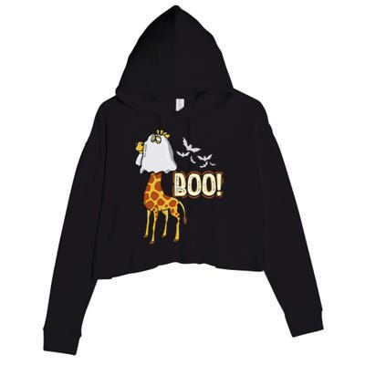 Giraffe Boo Halloween Fun Costume Party Crop Fleece Hoodie