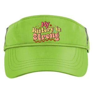 Groovy Black History Month My History Is Strong Adult Drive Performance Visor