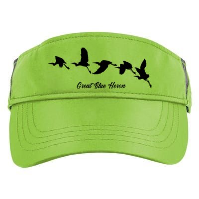 Great Blue Heron Flying Bird Watching Wildlife Conservation Gift Adult Drive Performance Visor