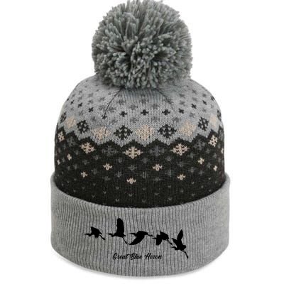 Great Blue Heron Flying Bird Watching Wildlife Conservation Gift The Baniff Cuffed Pom Beanie