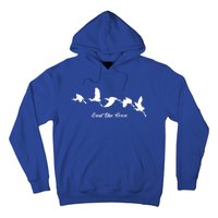 Great Blue Heron Flying Bird Watching Wildlife Conservation Gift Hoodie