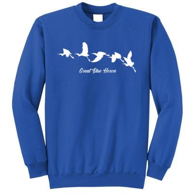 Great Blue Heron Flying Bird Watching Wildlife Conservation Gift Sweatshirt