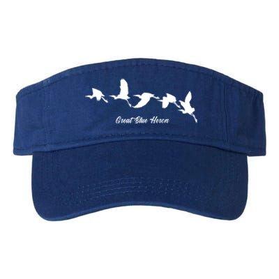 Great Blue Heron Flying Bird Watching Wildlife Conservation Gift Valucap Bio-Washed Visor