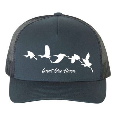 Great Blue Heron Flying Bird Watching Wildlife Conservation Gift Yupoong Adult 5-Panel Trucker Hat