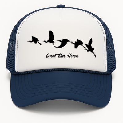 Great Blue Heron Flying Bird Watching Wildlife Conservation Gift Trucker Hat