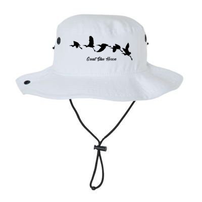 Great Blue Heron Flying Bird Watching Wildlife Conservation Gift Legacy Cool Fit Booney Bucket Hat