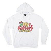 Groovy Black History Month Coffee My History Is Strong Hoodie