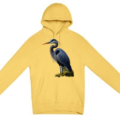 Great Blue Heron. ArtistS Rendition. Premium Pullover Hoodie