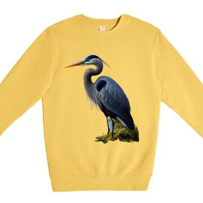 Great Blue Heron. ArtistS Rendition. Premium Crewneck Sweatshirt