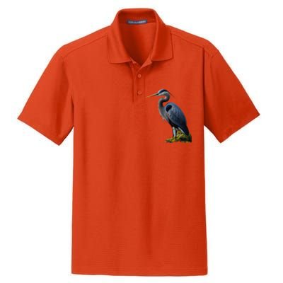 Great Blue Heron. ArtistS Rendition. Dry Zone Grid Polo