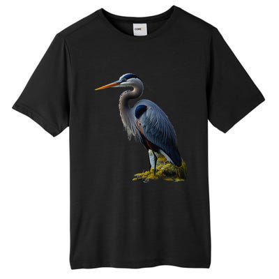 Great Blue Heron. ArtistS Rendition. Tall Fusion ChromaSoft Performance T-Shirt