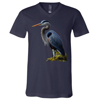 Great Blue Heron. ArtistS Rendition. V-Neck T-Shirt