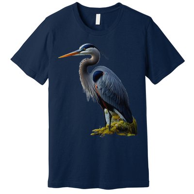 Great Blue Heron. ArtistS Rendition. Premium T-Shirt