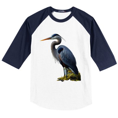 Great Blue Heron. ArtistS Rendition. Baseball Sleeve Shirt