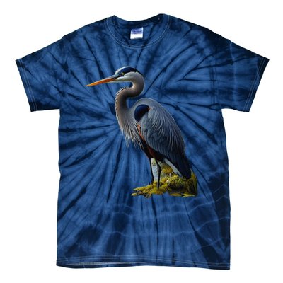 Great Blue Heron. ArtistS Rendition. Tie-Dye T-Shirt