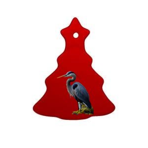 Great Blue Heron. ArtistS Rendition. Ceramic Tree Ornament