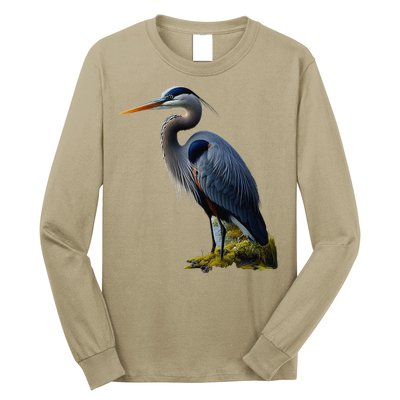 Great Blue Heron. ArtistS Rendition. Long Sleeve Shirt