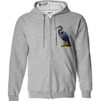 Great Blue Heron. ArtistS Rendition. Full Zip Hoodie