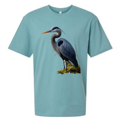 Great Blue Heron. ArtistS Rendition. Sueded Cloud Jersey T-Shirt