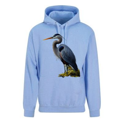 Great Blue Heron. ArtistS Rendition. Unisex Surf Hoodie