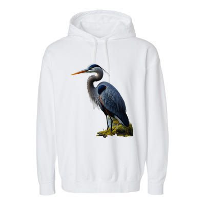 Great Blue Heron. ArtistS Rendition. Garment-Dyed Fleece Hoodie