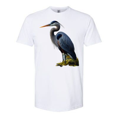 Great Blue Heron. ArtistS Rendition. Softstyle CVC T-Shirt