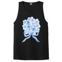 Grandmillennial Blue Hydrangea Bow PosiCharge Competitor Tank