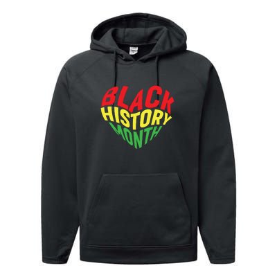 Groovy Black History Month Heart Afro America Performance Fleece Hoodie