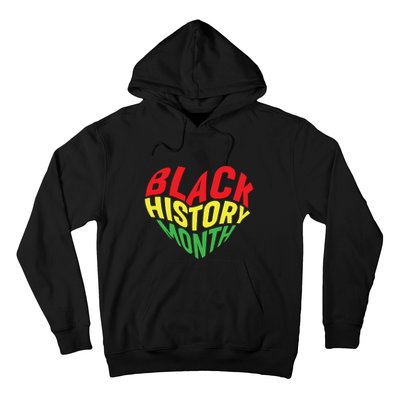 Groovy Black History Month Heart Afro America Hoodie