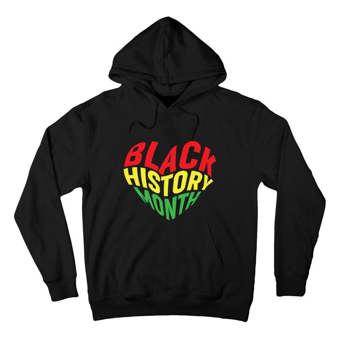 Groovy Black History Month Heart Afro America Hoodie