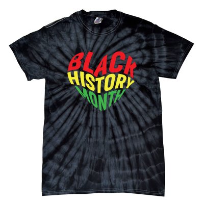 Groovy Black History Month Heart Afro America Tie-Dye T-Shirt