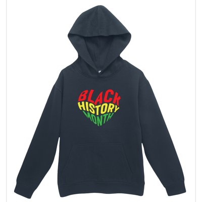 Groovy Black History Month Heart Afro America Urban Pullover Hoodie