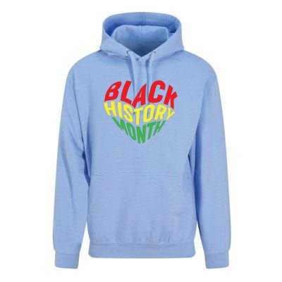 Groovy Black History Month Heart Afro America Unisex Surf Hoodie