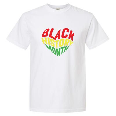 Groovy Black History Month Heart Afro America Garment-Dyed Heavyweight T-Shirt