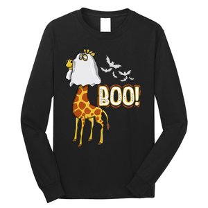 Giraffe Boo Halloween Fun Costume Party Long Sleeve Shirt