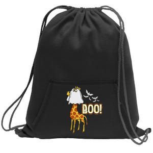 Giraffe Boo Halloween Fun Costume Party Sweatshirt Cinch Pack Bag