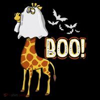 Giraffe Boo Halloween Fun Costume Party Women's V-Neck T-Shirt