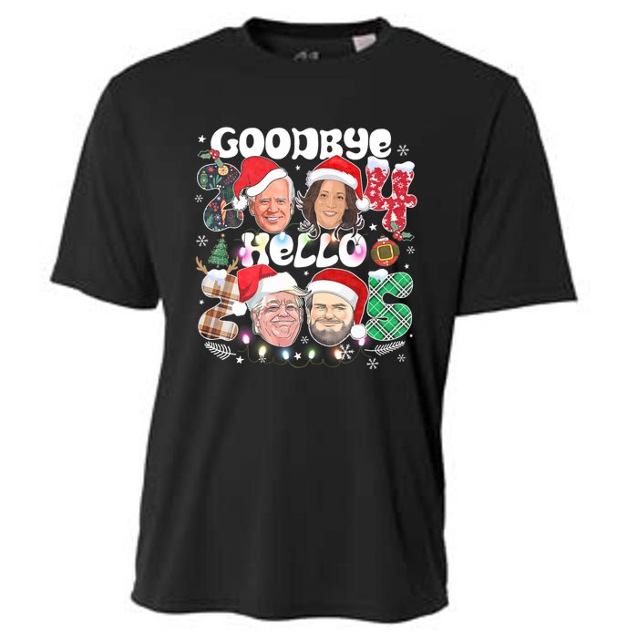 Goodbye Biden Harris 2024 Hello Trump 2025 Funny Christmas Cooling Performance Crew T-Shirt