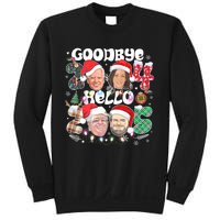 Goodbye Biden Harris 2024 Hello Trump 2025 Funny Christmas Sweatshirt