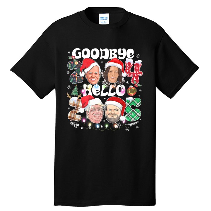 Goodbye Biden Harris 2024 Hello Trump 2025 Funny Christmas Tall T-Shirt