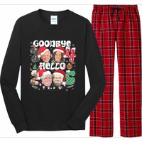 Goodbye Biden Harris 2024 Hello Trump 2025 Funny Christmas Long Sleeve Pajama Set