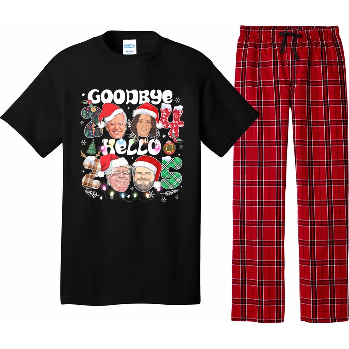 Goodbye Biden Harris 2024 Hello Trump 2025 Funny Christmas Pajama Set