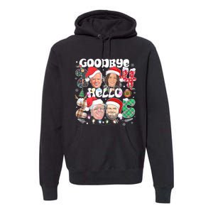 Goodbye Biden Harris 2024 Hello Trump 2025 Funny Christmas Premium Hoodie