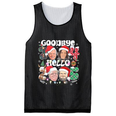 Goodbye Biden Harris 2024 Hello Trump 2025 Funny Christmas Mesh Reversible Basketball Jersey Tank