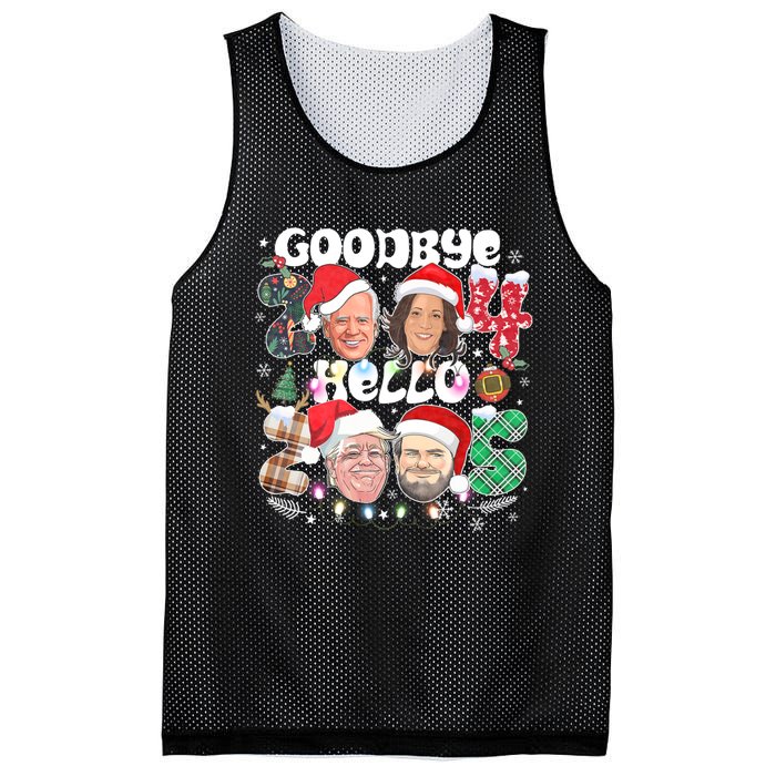 Goodbye Biden Harris 2024 Hello Trump 2025 Funny Christmas Mesh Reversible Basketball Jersey Tank