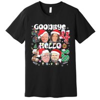 Goodbye Biden Harris 2024 Hello Trump 2025 Funny Christmas Premium T-Shirt