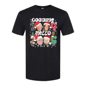 Goodbye Biden Harris 2024 Hello Trump 2025 Funny Christmas Softstyle CVC T-Shirt