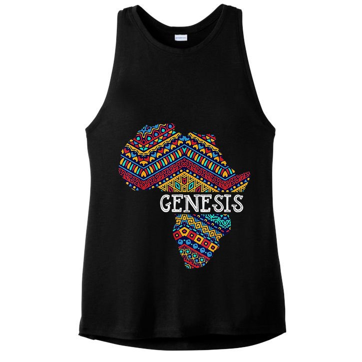 Genesis Black History Afro African Pride Ladies PosiCharge Tri-Blend Wicking Tank