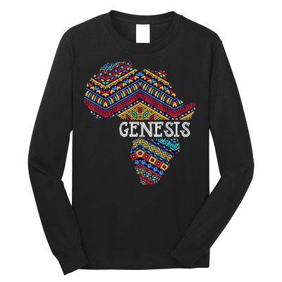 Genesis Black History Afro African Pride Long Sleeve Shirt